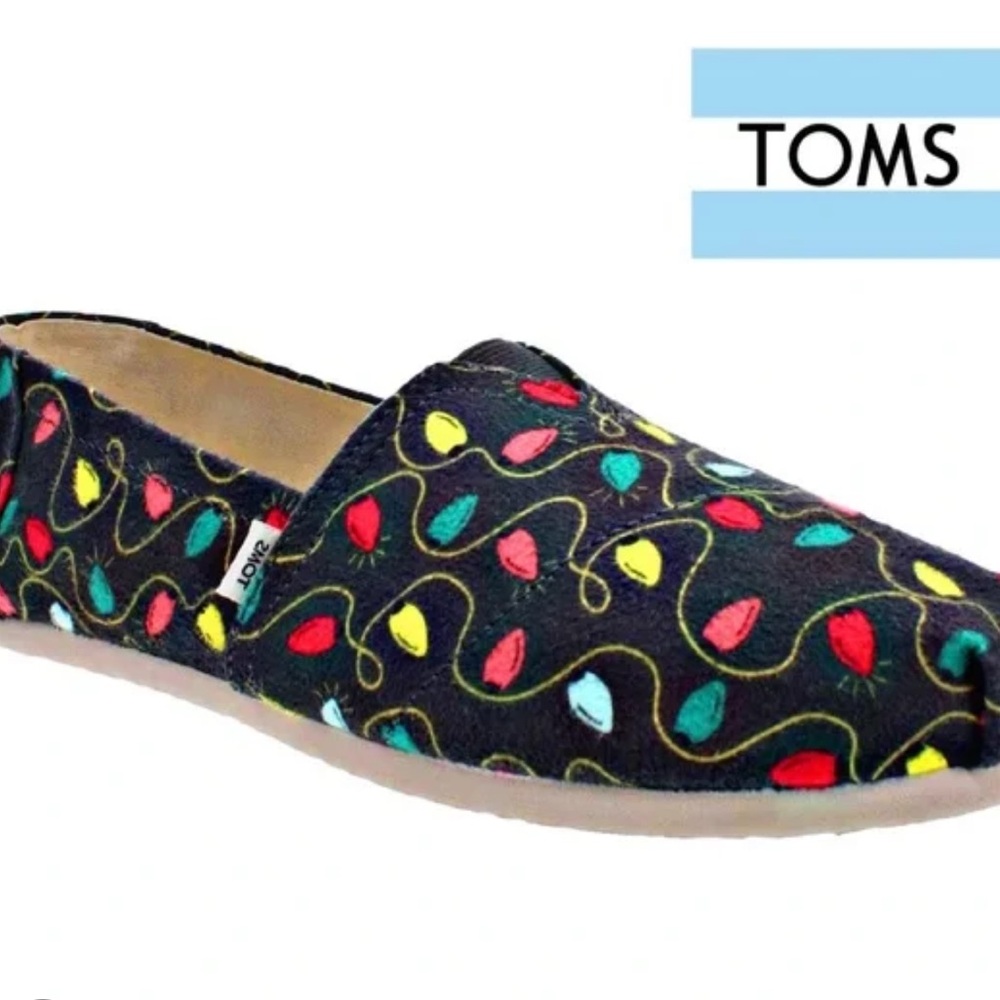 📚Toms Forged Iron Tree Lights Slip on Shoes in Black and colored light